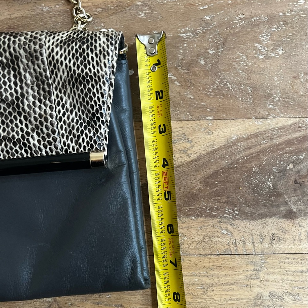 Diane Von Furstenberg Black Python Embossed Leath… - image 8